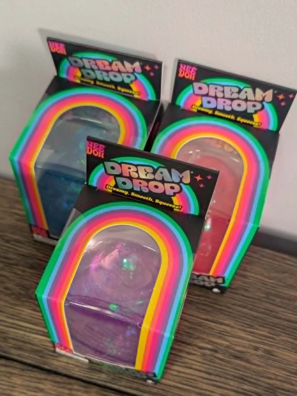 NeeDoh Dream Drop Blue Pastel Sensory Fidget Squishy Toy NEW
